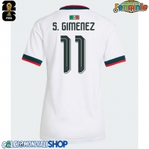 Maglie da calcio Messico Santiago Gimenez #11 Seconda Maglia Femminile Mondiali 2026  Manica Corta